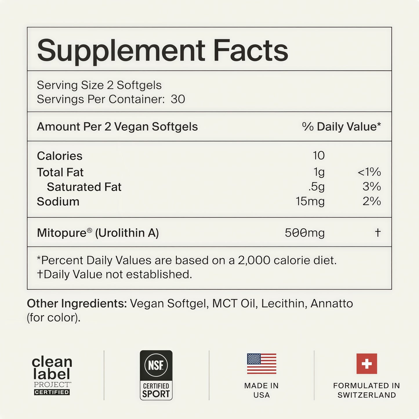 Mitopure Softgels Urolithin A
